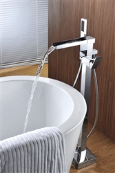 Aqua WaterfallFloor Mounted Soker Tub Faucet - Chrome