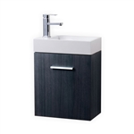 Bliss 18'' Gray Oak Wall Mounted Modern Bathroom Vanity