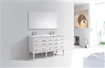 Eiffel 60'' High Gloss White Vanity