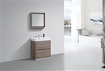 Bliss 30" Butternut Floor Mount  Modern Bathroom Vanity