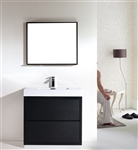 Bliss 36" Black Floor Mount  Modern Bathroom Vanity