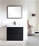 Bliss 40" Floor Mount Black Bathroom Vanity