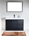 Bliss 48" Black Floor Mount Modern Bathroom Vanity