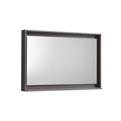 36" Wide Mirror w/ Shelf - Gray Oak