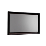 48" Wide Mirror w/ Shelf - High Gloss Gray Oak