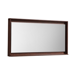 48" Wide Mirror w/ Shelf - Walnut