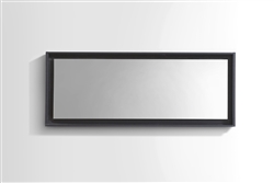 70" Wide Mirror w/ Shelf - Black