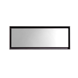 70" Wide Mirror w/ Shelf - High Gloss Gray Oak