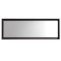 80" Wide Mirror w/ Shelf - High Gloss Gray Oak