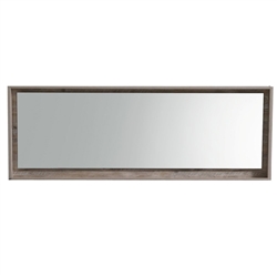 80" Wide Mirror w/ Shelf - Nature Wood