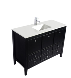 Classic 48" Black Vanity with Countertop