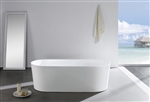 Kube OVALE 67" Free Standing Bathtub - Matte White