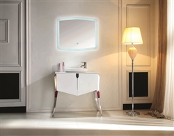 Kube Riso Modern Bathroom Vanity - White