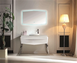 Kube Riso 47.7" Modern Bathroom Vanity - White