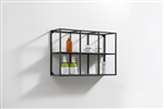 Kube Wall Mount Metal Shelf Unit - Black