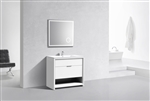 NUDO 40'' Floor Mount Modern bathroom Vanity in Gloss White Finish