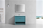 NUDO 40'' Floor Mount Modern bathroom Vanity in Teal Green Finish