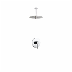 Aqua Rondo Shower Set w/ Ceiling Mount 12" Rain Shower Head