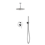 Aqua Rondo Shower Set w/ Ceiling Mount 12" Rain Shower and Handheld