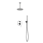 Aqua Rondo Brass Shower Set w/ 8" Ceiling Mount Square Rain Shower and Handheld