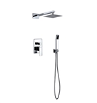 Aqua Piazza Brass Shower Set w/ 8" Square Rain Shower and Handheld