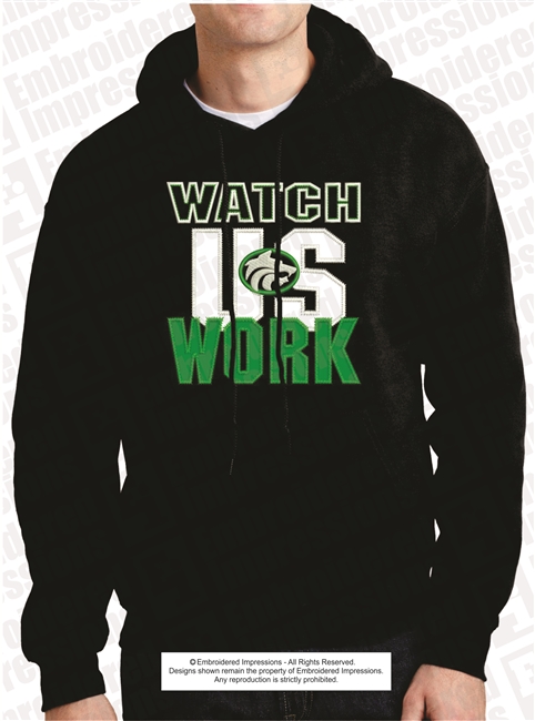 Watch Us Work Buford Wolf Hoodie