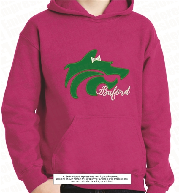 Buford Wolf Hoodie with Embroidered Bow