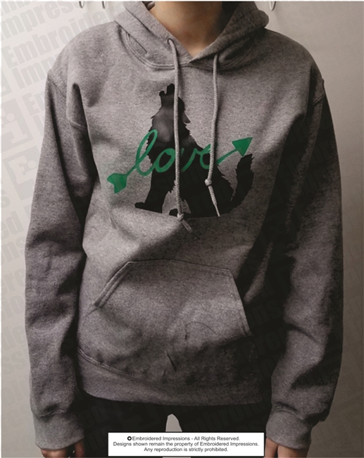 Wolf Love Arrow Hoodie