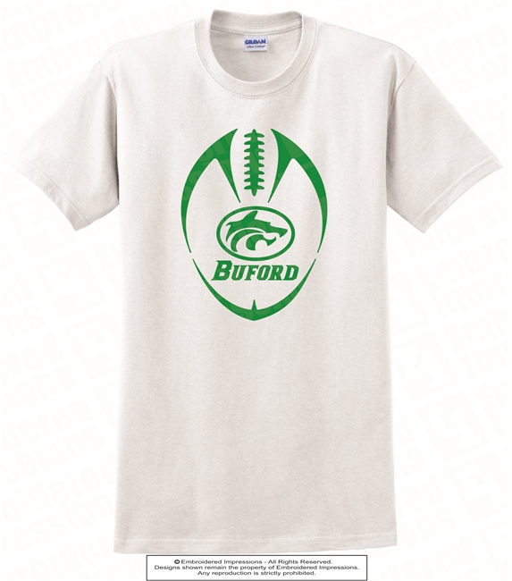 Buford on Football Tee Shirt