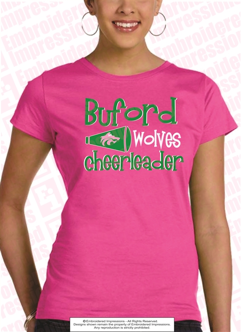 Cheerleader Bow on Bugle Tee Shirt