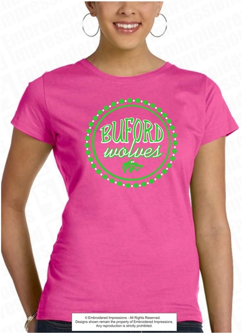 Buford Wolves Neon Sign Lights Tee