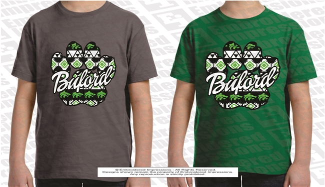 Buford Wolves Aztec Paw Tee