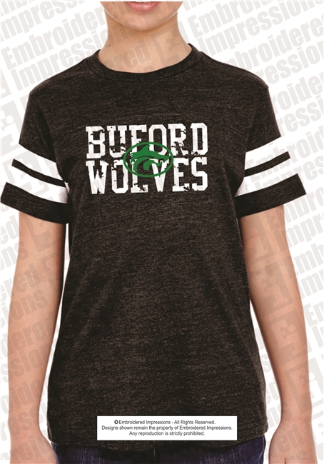 Buford Wolves Distressed Jersey Football Tee
