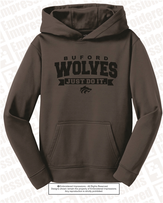Just Do It Dr-fit Hooded Buford Wolves Sweatshirt
