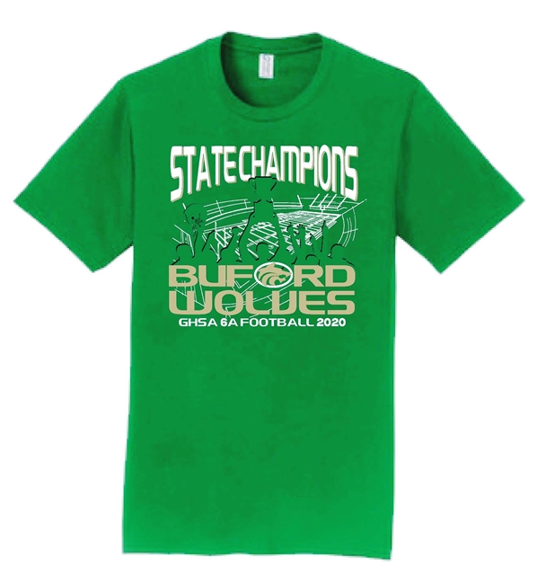 Buford Wolves 2020 Football State Championship Tee