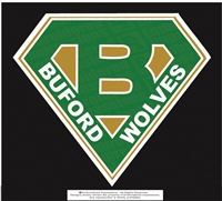 Buford Wolves Super B Solid Sticker