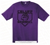 Black CBluff Baseball with CB Logo in Diamond Tee