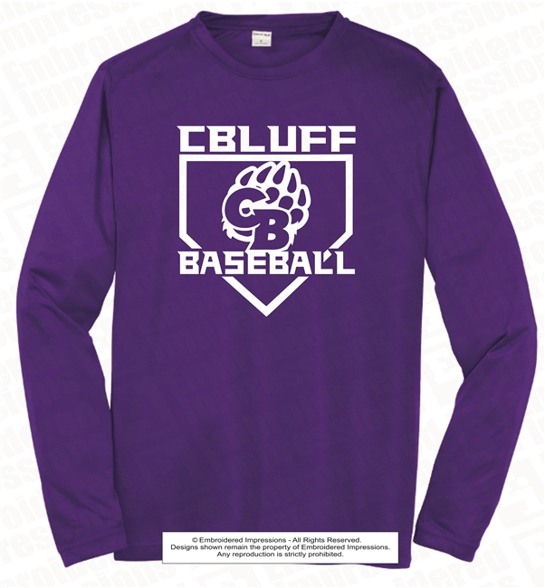 CBluff Baseball CB Bears in Diamond Long Sleeve Tee