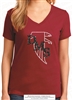 Glittered DMS Falcons Ladies V-Neck Tee