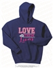 Glittered Love Them Lions Hoodie in Royal