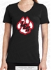 Vinyl LES Paw Blend Ladies V-Neck Tee