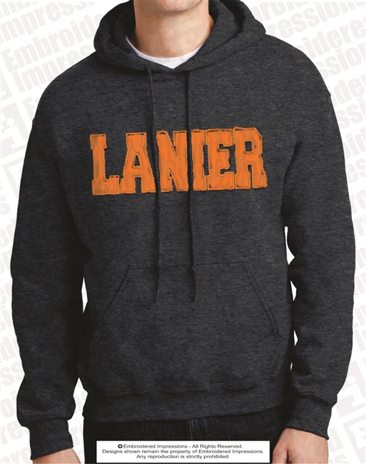 Distressed Fabric Applique LANIER Hoodie