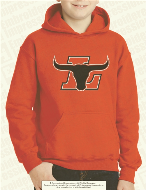 L Longhorns Logo Hoodie in Orange