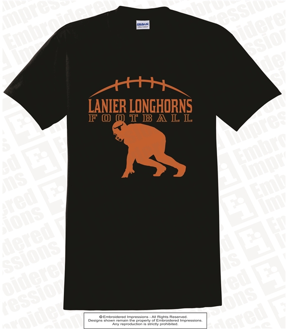 Lanier Longhorns Football Tee