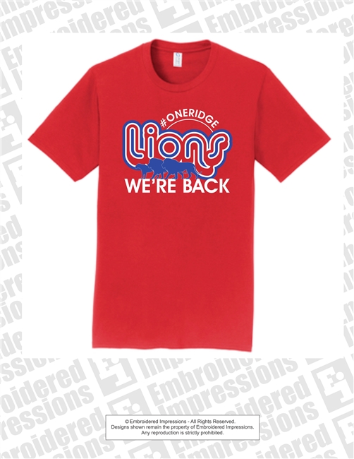 WE'RE BACK Red Cotton Tee