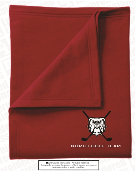 North Gwinnett Bulldogs Golf Embroidered Stadium Blanket