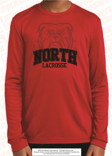 North Bulldog Lacrosse Long Sleeve Dri-Fit Tee