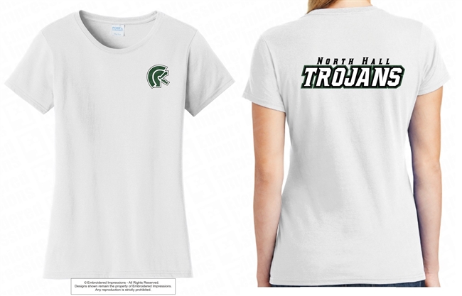 Double Sided North Hall Trojans Tee