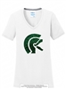 Glitter North Hall School Logo Ladies V-Neck Tee