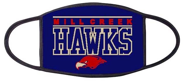 Large Mill Creek Hawks Three Ply Mask